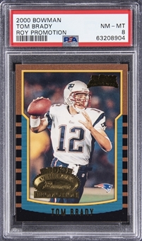 2000 Bowman "Rookie Of The Year Promotion" Tom Brady Rookie Card - PSA NM-MT 8